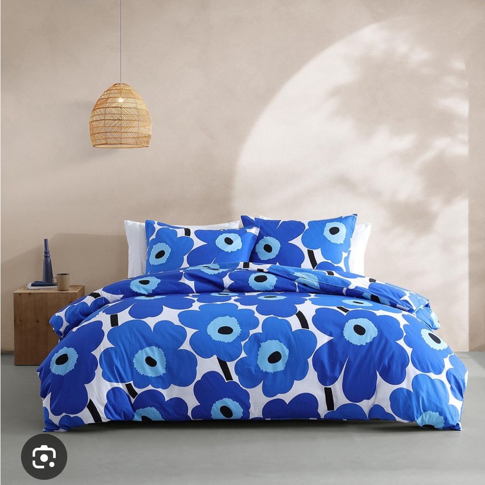 Marimekko Unikko Blue full/queen duvet cover